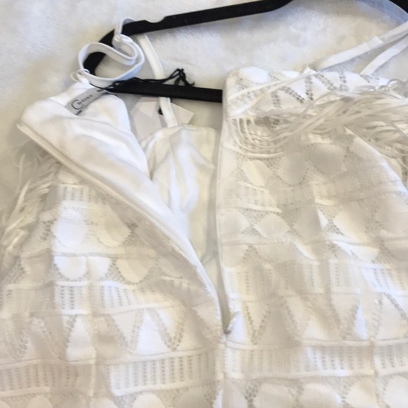 C by cubic off shoulder lace fringe dress size 8 - Picture 15 of 15